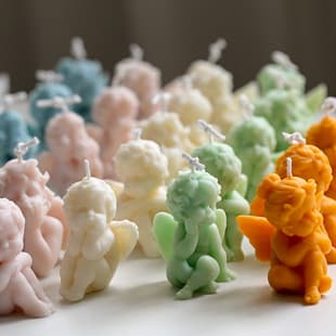 Artistic Healing 3D Little Angel Silicone Mold Creative DIY Handmade Relief Sculpture Ornament Candle Gypsum Mold