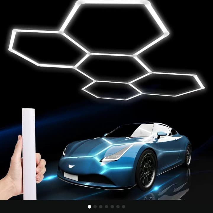 Honeycomb LED Hexagon Splice Waterproof Dustproof High Brightness Car Wash Light for Cross-border Gyms and Hair Salons