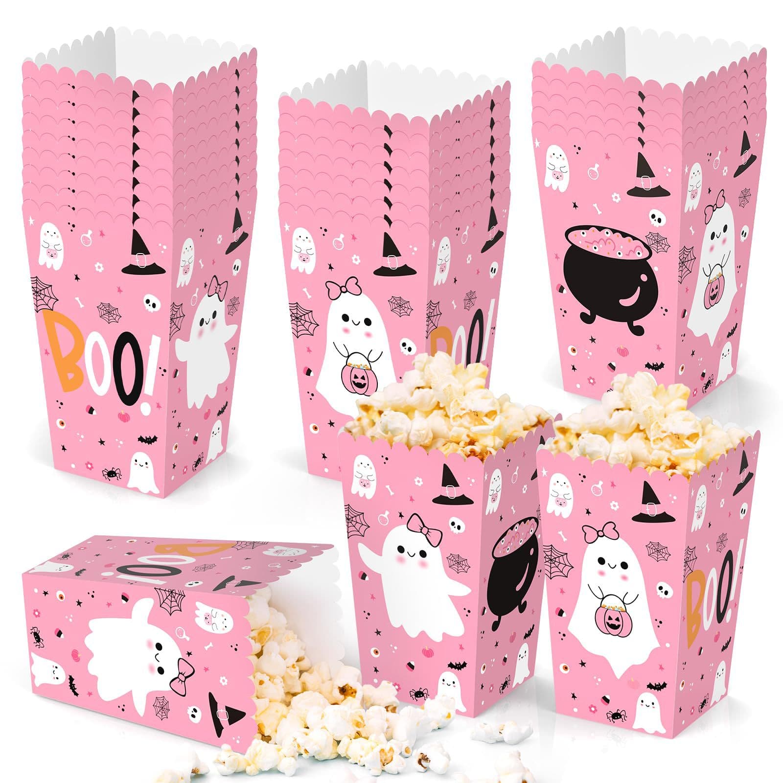 Popcorn box dessert box pink cute football theme party birthday party snack box snack box supplies