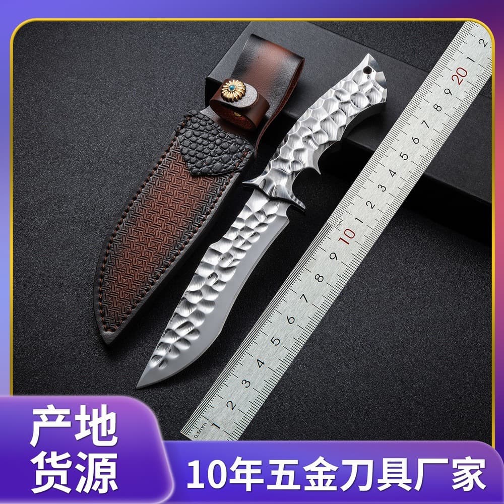 CNC Outdoor Self-Defense Knife Full Tang Camping Hiking Knife Portable Outdoor Survival Knife Small Straight Knife Sharp Utility Knife