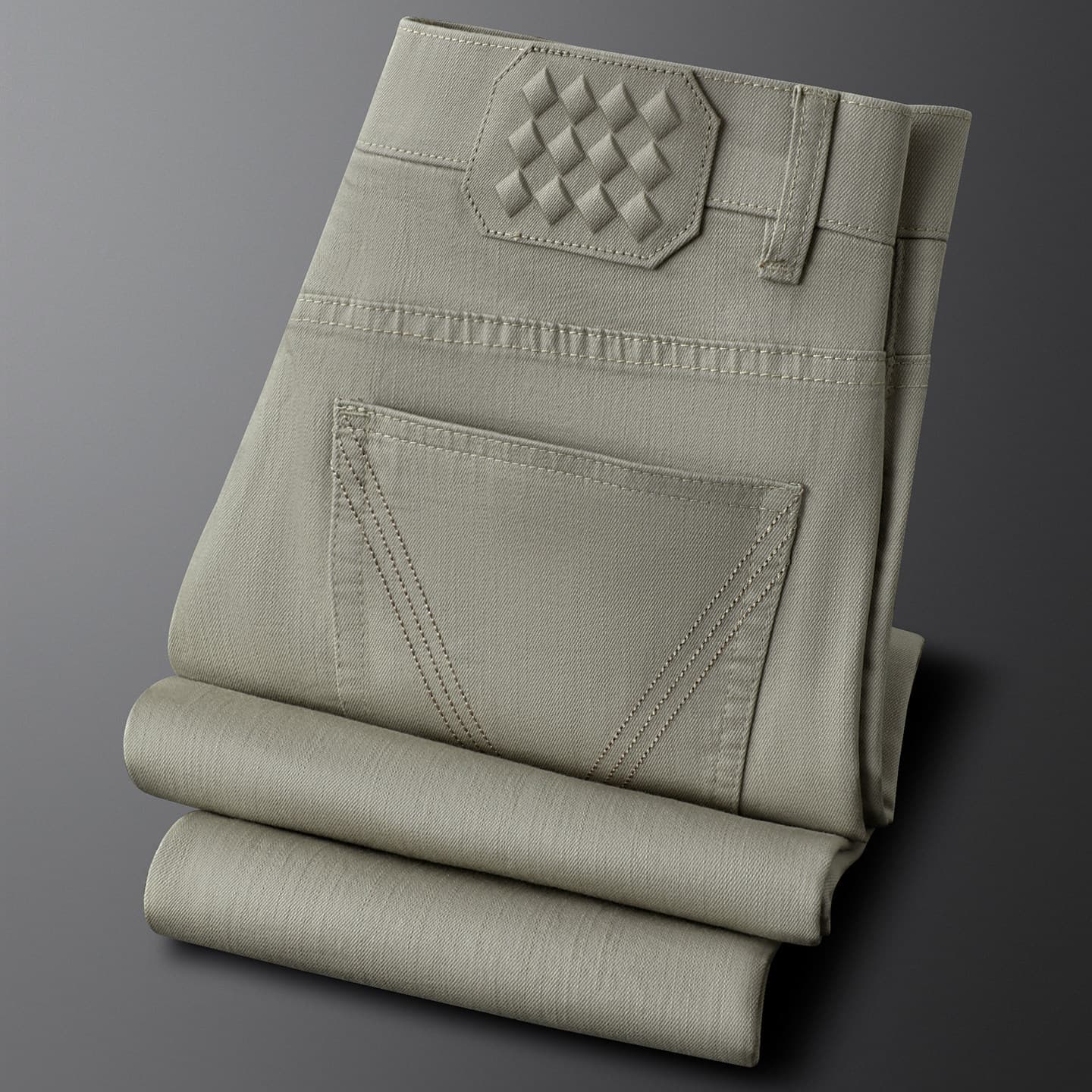 Light luxury light khaki slim casual pants men's small straight business commuter pants spring and summer men's versatile long pants