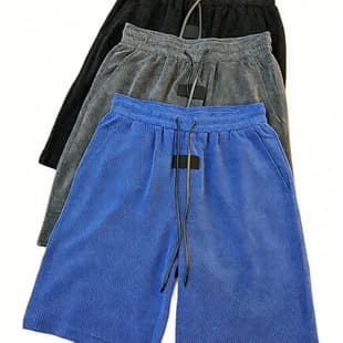 Klein Blue Double Yarn Matte Shorts for Men, Summer Thin Breathable American Sports Fitness Pants Straight Five-Point Shorts