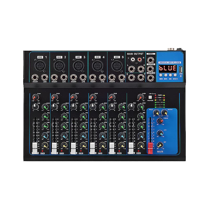 Professional Mixer F4 Recording DJ Mixer F7 Stage Bluetooth Speaker System Equipment Set Cross-Border Supply
