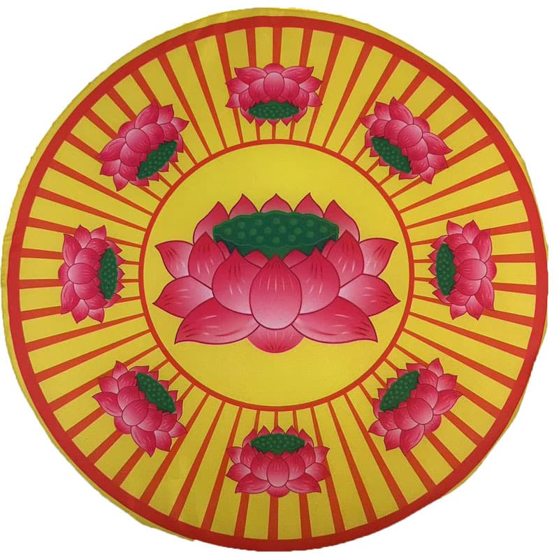 Buddhist Hall Prayer Mat, Worship Kneeling Cushion for Home, 4cm Thick Lotus Meditation Round Seat Cushion
