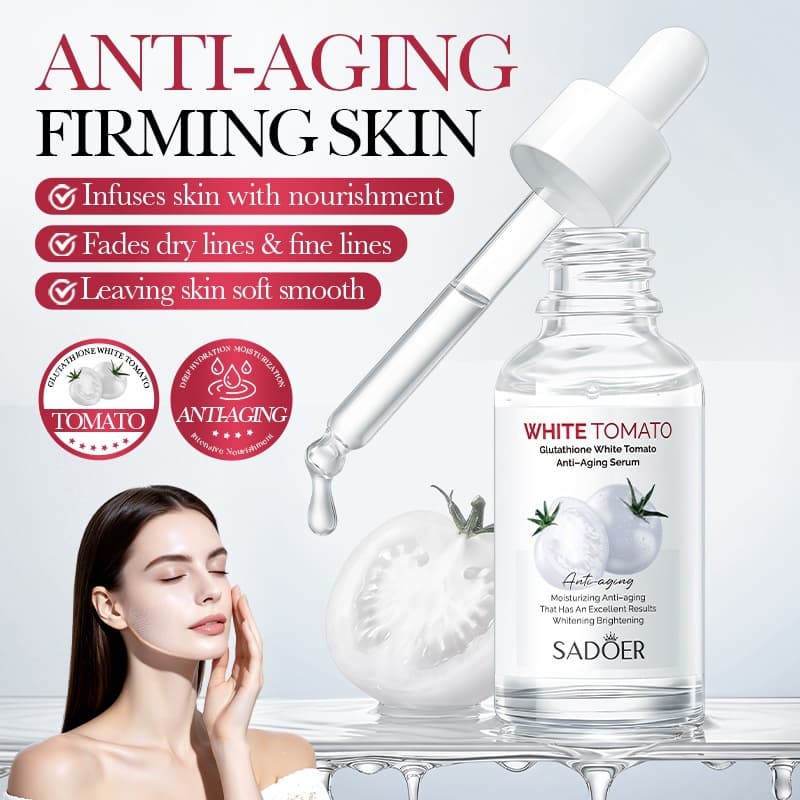 Full English Essence SADOER Glutathione White Tomato Anti-photoaging Essence Anti-wrinkle Oil Control Cross-Border Skin Care Products