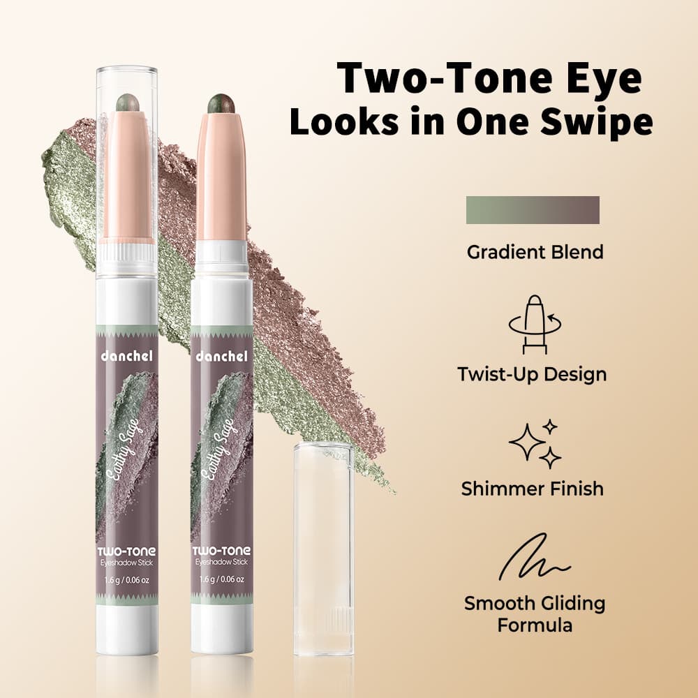 Cross-border Hot Selling Dual-Color Eyeshadow Stick Matte Shimmer Eyeshadow Stick Silky Smooth Color Long-Lasting Eyeshadow Stick Amazon
