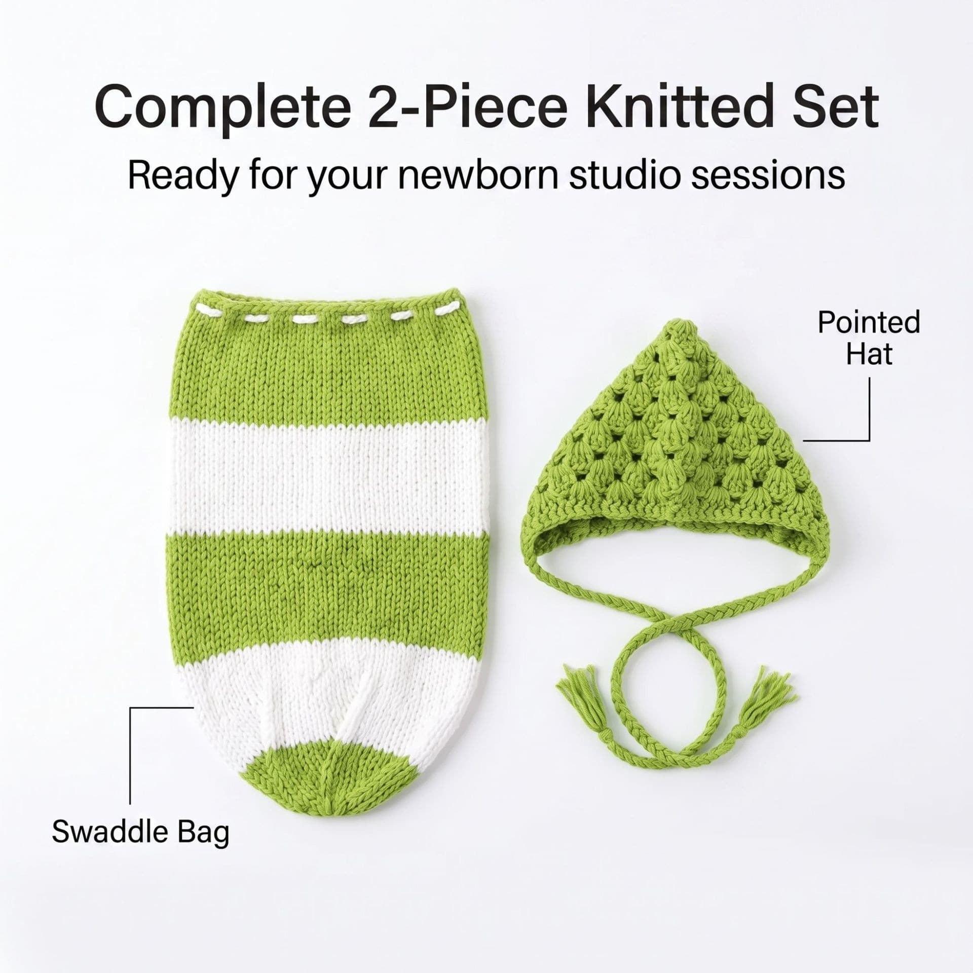 Cross-Border New Children Photography Sleeping Bag, Studio Photo Hand-Knitted Swaddle Sleeping Bag Deer Shape Set