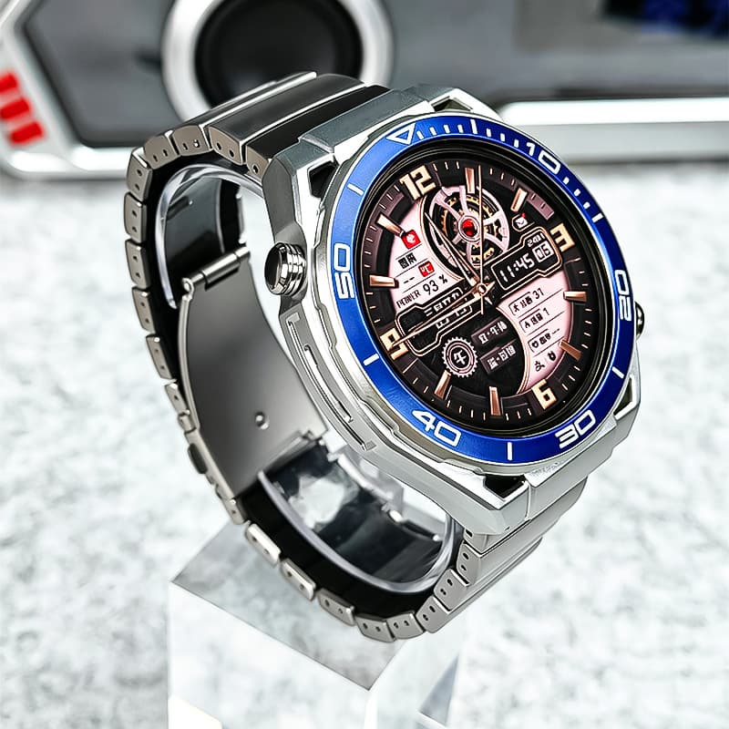 Compatible with Samsung Huawei WATCH Series Watch Band 22mm Raised Head Single Bead Silicone Universal Titanium Strap