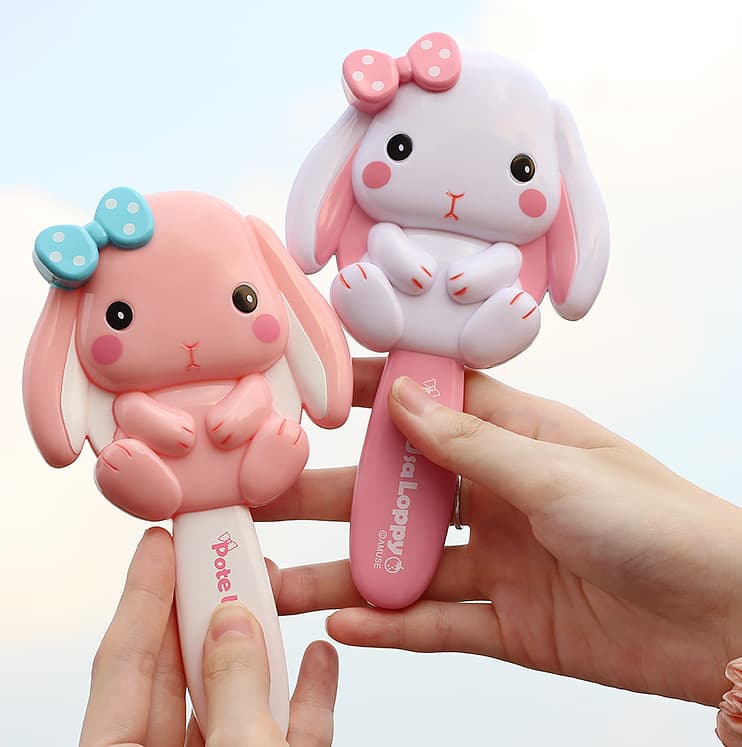 Cute Cartoon Bunny Hair Brush Mini Pink Cushion Massage Comb Kids Baby Air Cushion Comb Factory In Stock