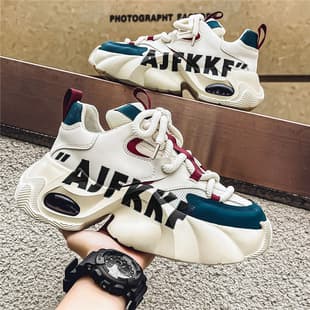 European Men's Shoes Autumn Youth Trendy Brand Premium Cushion Heightening Streetwear Dad Shoes Casual Sports Sneakers