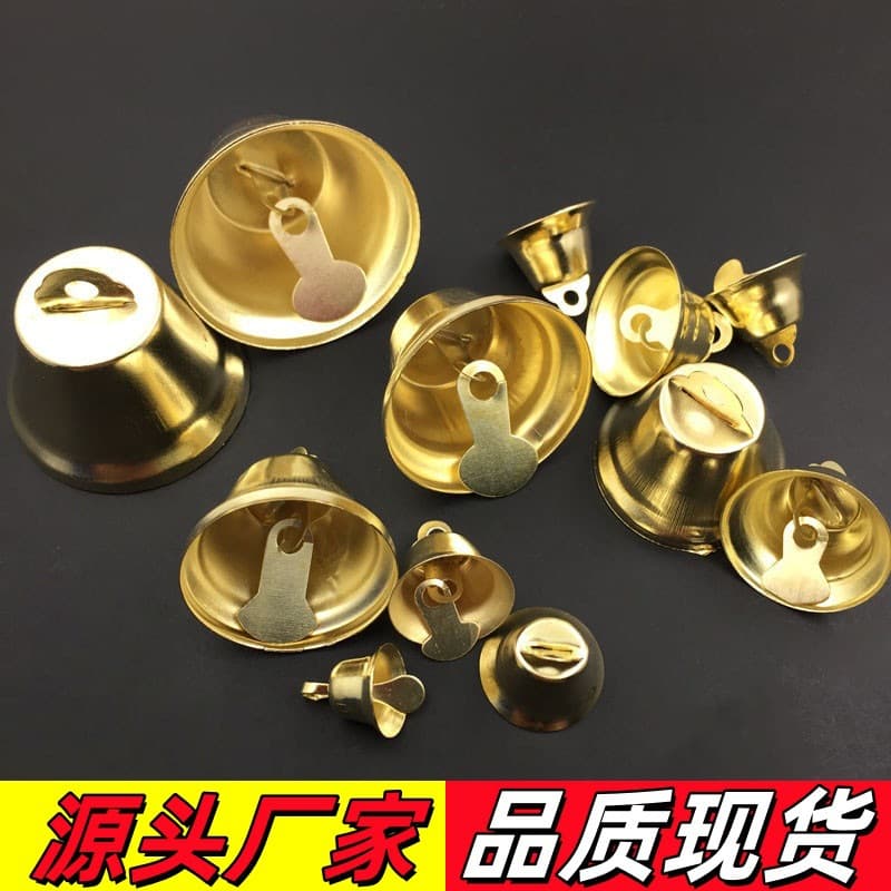 Christmas bells 10-50mm pendant wind chimes Christmas decorations open horn bells bell-shaped metal ornaments