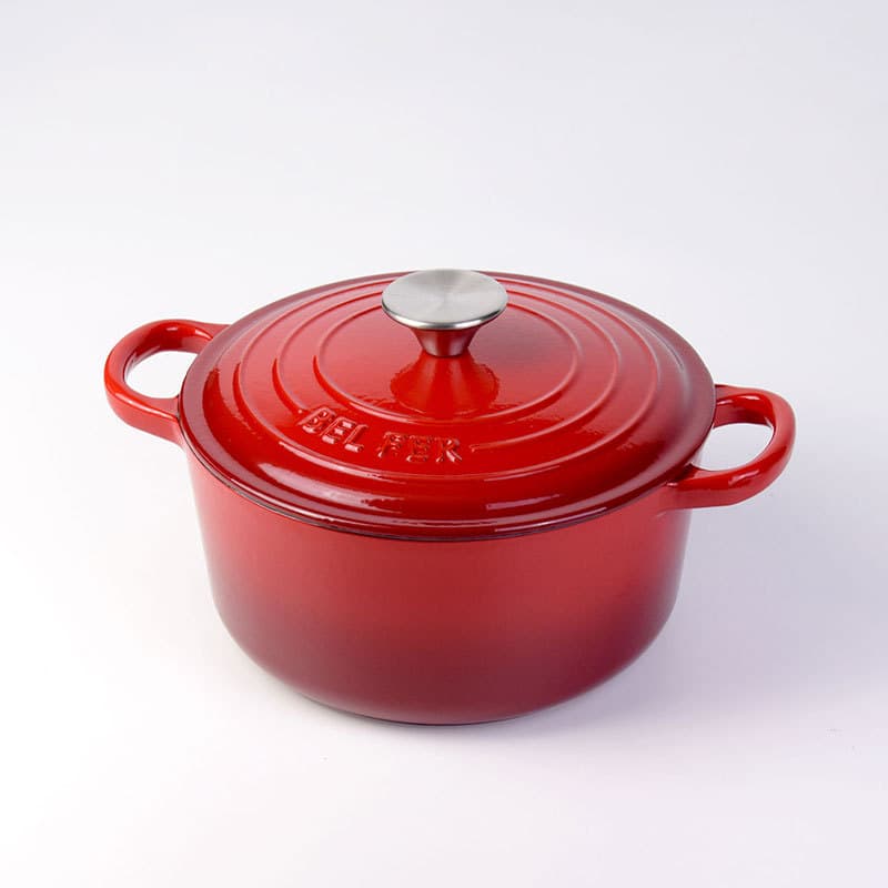 Enameled Cast Iron Soup Pot Stew Pot Home Cooking Red Enamel Pot No Coating Thickened Pot Export