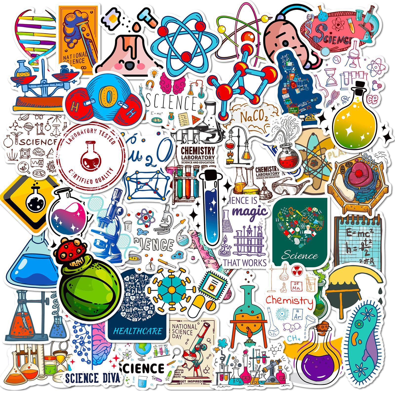 50 laboratory science laboratory stickers new scientific chemistry laboratory beaker graffiti stickers