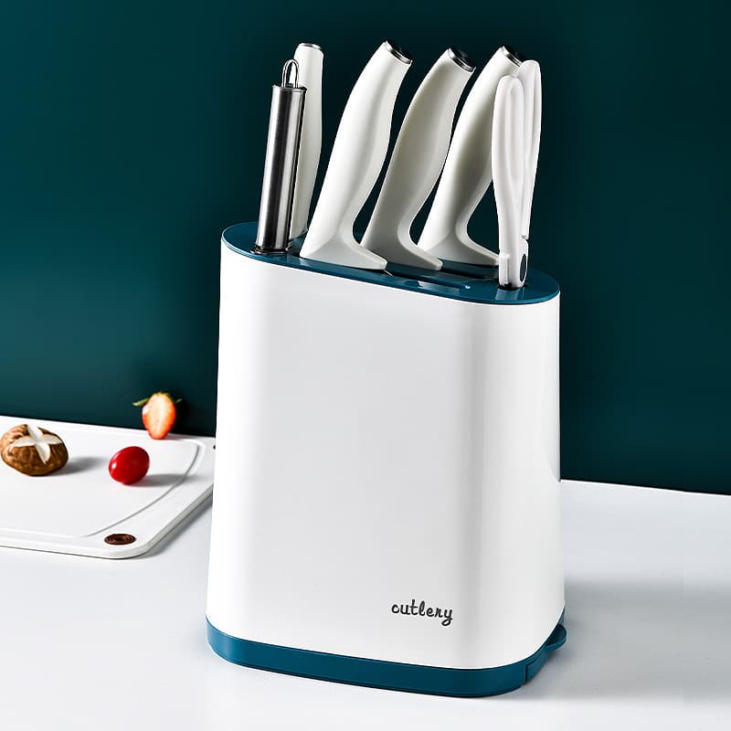 New Storage Knife Kitchen Knife Block Storage Rack Household Multifunctional Kitchen Knife Holder Drain Rack