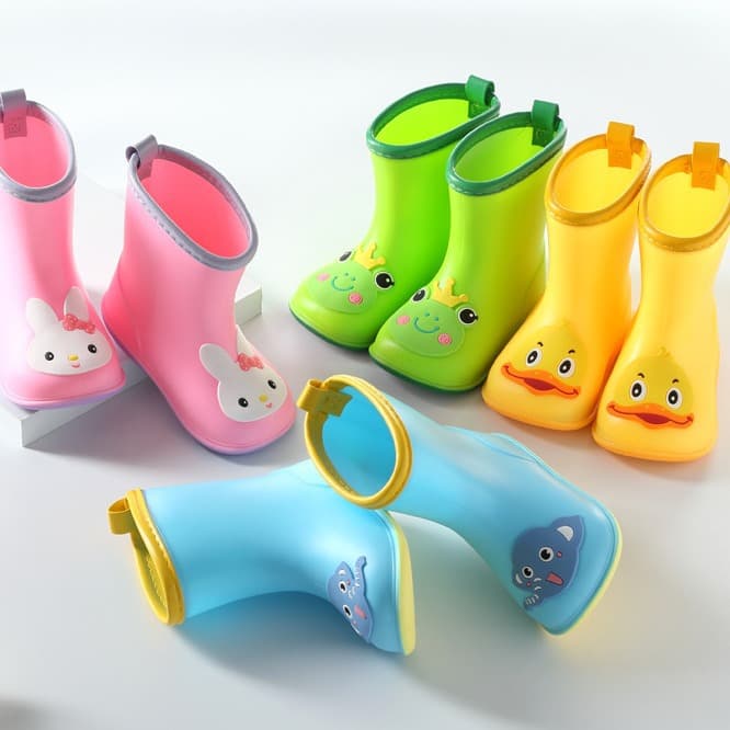 Baoyu Children's Rain Boots for Boys and Girls, Mid-Calf Rain Boots for Infants 1-6 Years Old, Cross-Border Kids' Waterproof Rubber Shoes