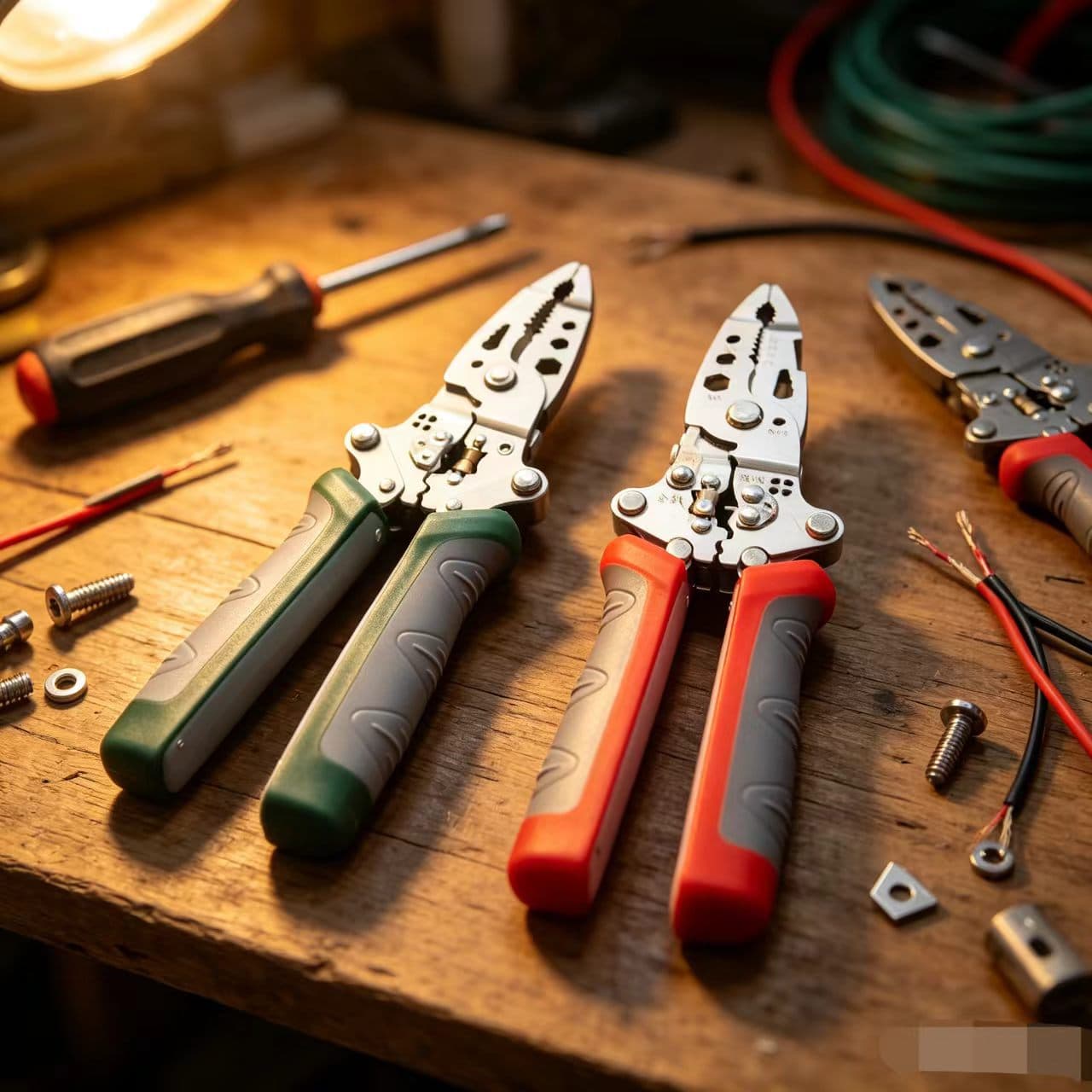 Voltage Tester 8-in-1 Multifunctional Electrician Wire Stripper for Home Repair, Wire Splitting, Wrapping, Crimping, Cutting, Stainless Steel