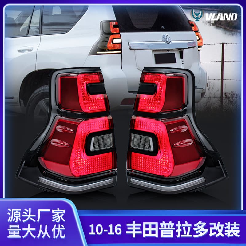 Modified Rear Tail Light Compatible with 10-16 Toyota Lexus GX 460 Prado Turn Signal LED Tail Light Assembly