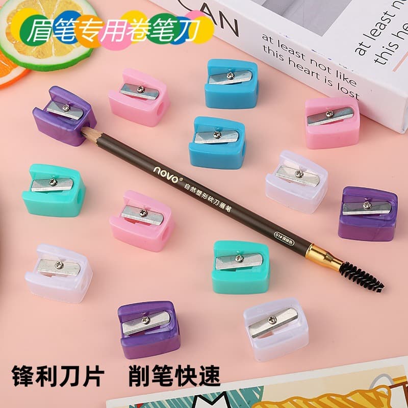 Single-Hole Eyebrow Pencil Sharpener, Eye Shadow Pencil and Lip Liner Sharpener, Wooden Pencil Sharpener for Children, Makeup Tool