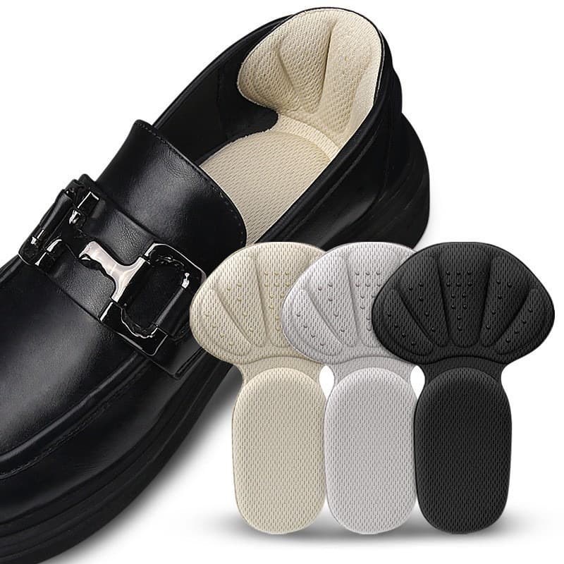 Upgraded 2-in-1 high heel pad with adhesive for anti-friction and anti-slip, soft and thickened, adjustable size, cut to half size.