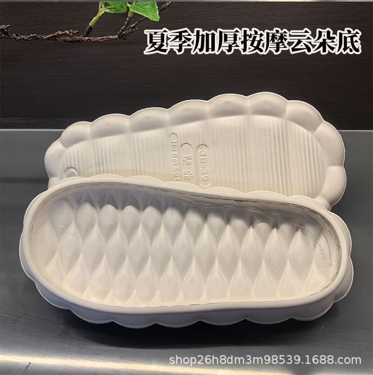 Factory Direct Summer Breathable Crochet Ice Yarn Sole Home Unisex Cloud Slipper Sole with Insole
