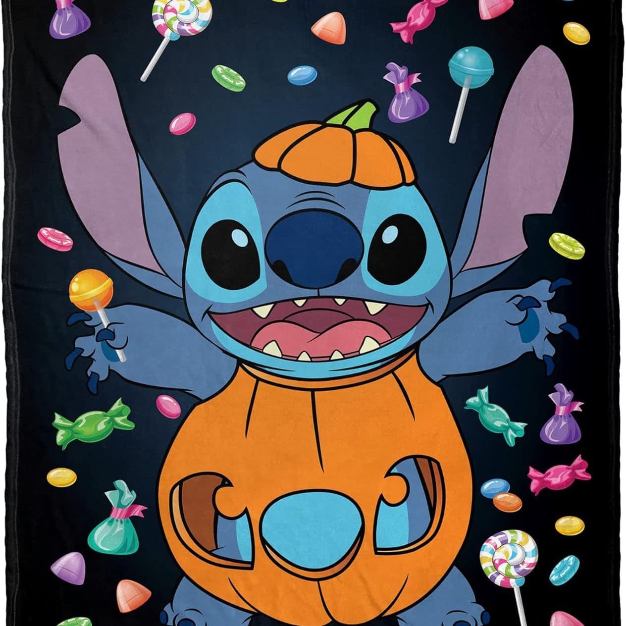 Northwest Lilo and Stitch Halloween Cartoon Anime Stitch Flannel Blanket
