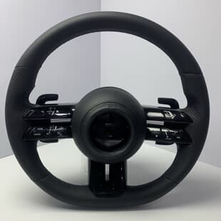 For Mercedes AMG Sport Steering Wheel Genuine Leather with Multifunction Buttons Modification Upgrade Factory Direct Supply