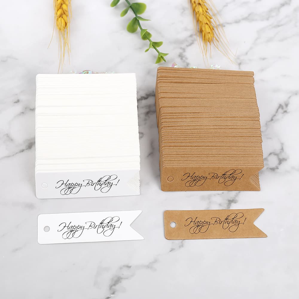 Kraft paper hang tag happy birthday small card happy birthday gift decoration hanging card souvenir hanging tag