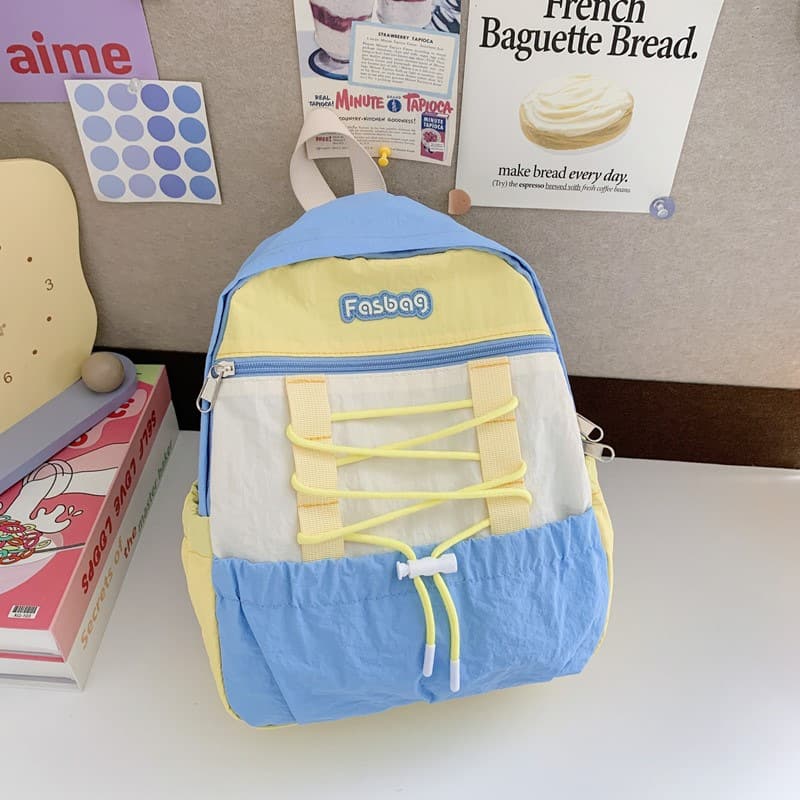 Kids bags children's contrasting color backpack outdoor casual large capacity children's backpack boys and girls lightweight school bag