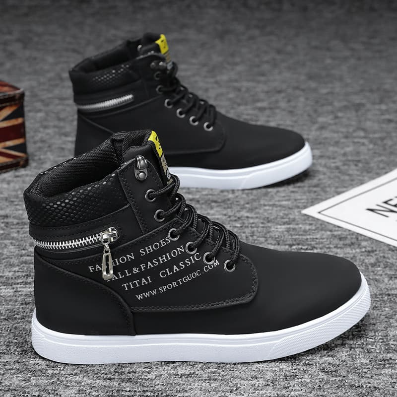 Men's Shoes 2024 Winter New High-Top Shoes for Teens Trendy Casual Board Shoes Men's Sports Leisure Sneakers