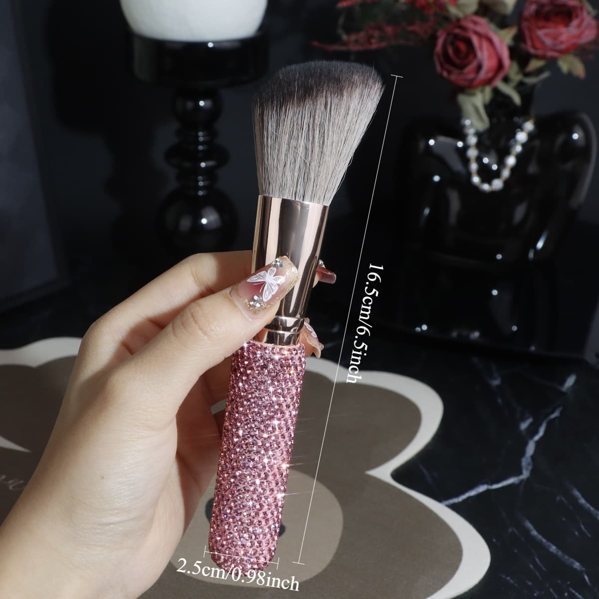 Luxury Rhinestone Makeup Brush Contour Concealer Ultra-Soft Premium Shadow Brush Face Contouring Brush Side Shadow Brush