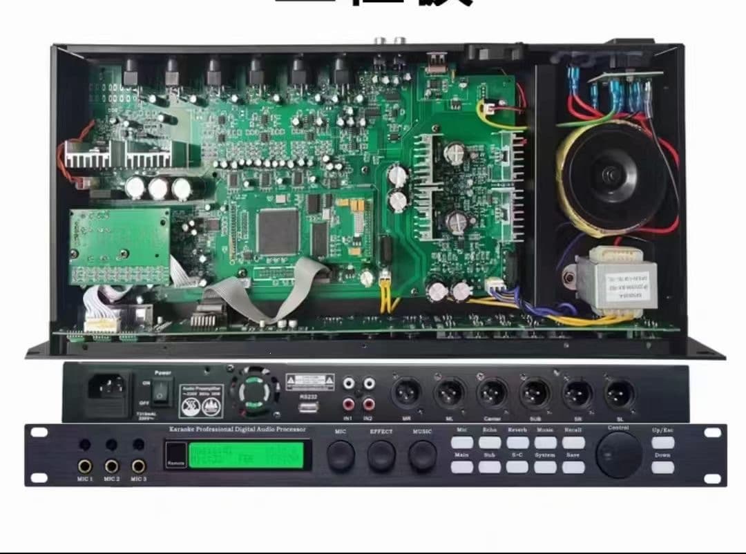 Official Yunle X5 Universal Effects Processor Deluxe Version Audio Processor for Home Use, Anti-Howling, Reverb, and More
