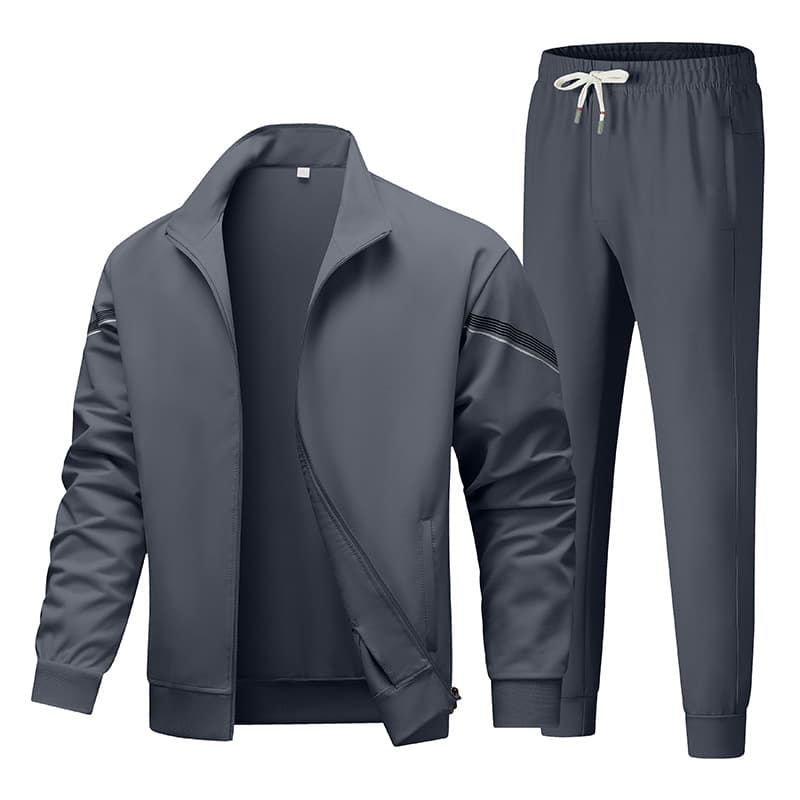 Cross-border New In Stock Ready to Ship Spring Autumn Casual Sports Set Cardigan Plus Size Sweatshirt Minimalist Fashion Outfit Set