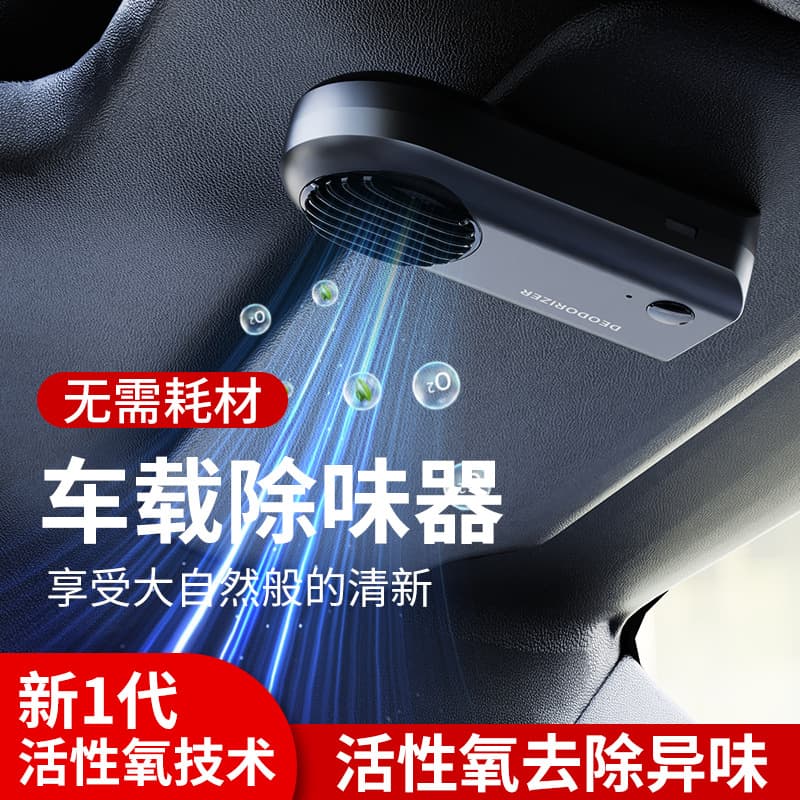 Cross-border Car Air Purifier Secondhand Smoke Ozone Filter Remove Formaldehyde Odor New Car Air Freshener