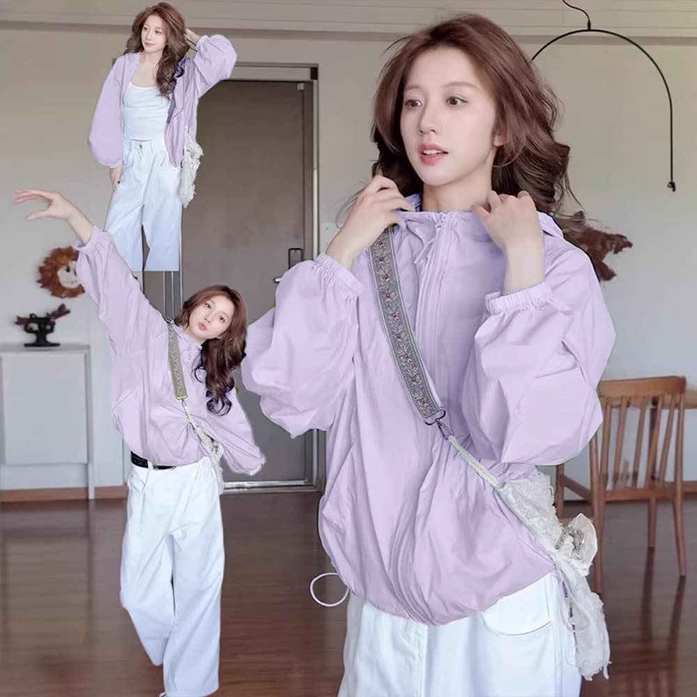 Women's Sun Protection Jacket 2026 New Style Loose Fit Outerwear Casual Coat Thin Summer Outdoor Hiking Wear