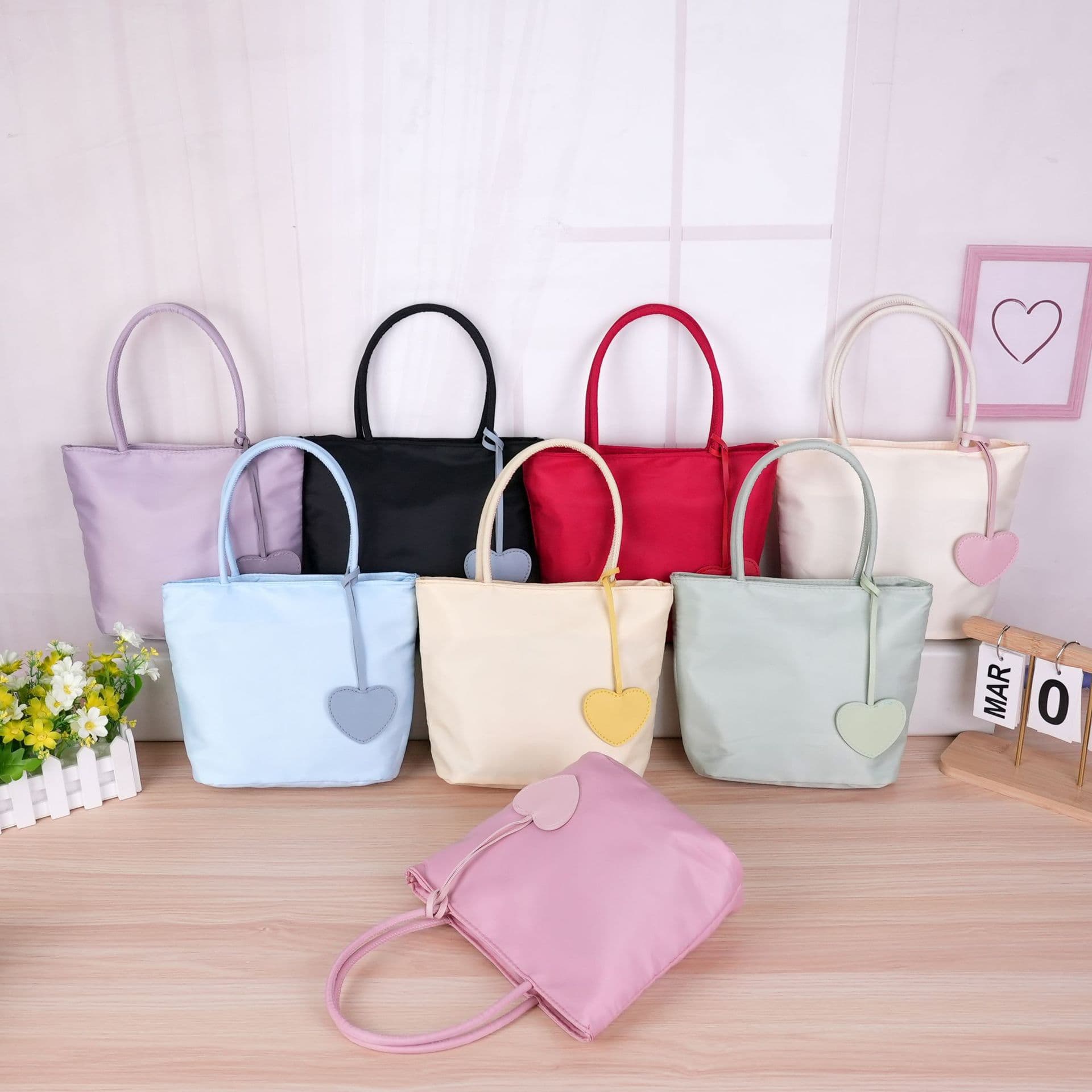Full Moon Gift Dopamine Handheld Gift Bag for Office Workers Outings High-Appearance Women's Bag Nylon Minimalist Party Favor Tote Bag Purse