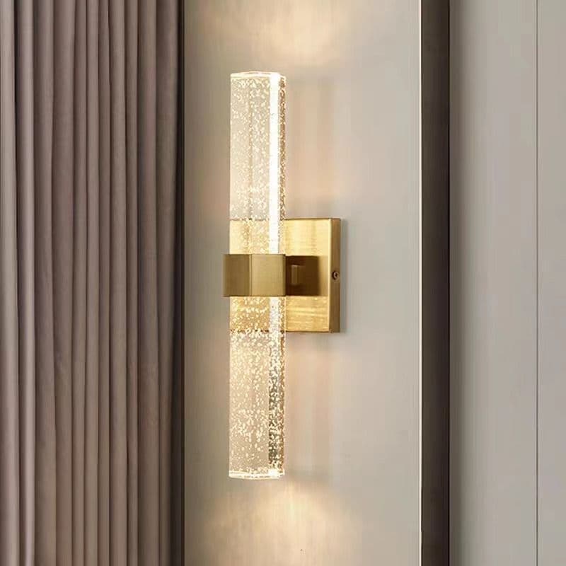 Luxury crystal wall lamp, master bedroom bedside light, hotel villa living room creative TV sofa accent wall lighting fixture