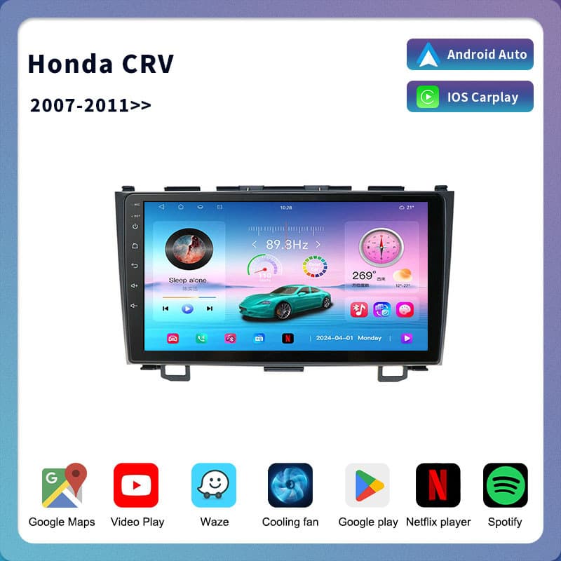 For Honda CRV 2007-2011 Android CarPlay Car Stereo Radio