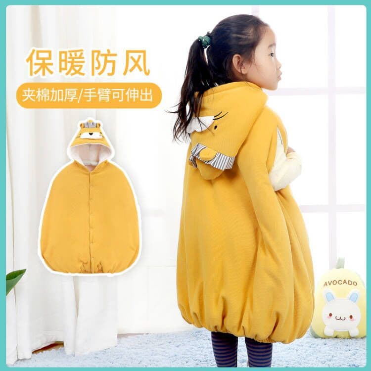 Baby Cape Spring Autumn Outdoor Toddler Poncho Thick Windproof Coat Children's Fall Winter Two-Way Cape Drop Shipping
