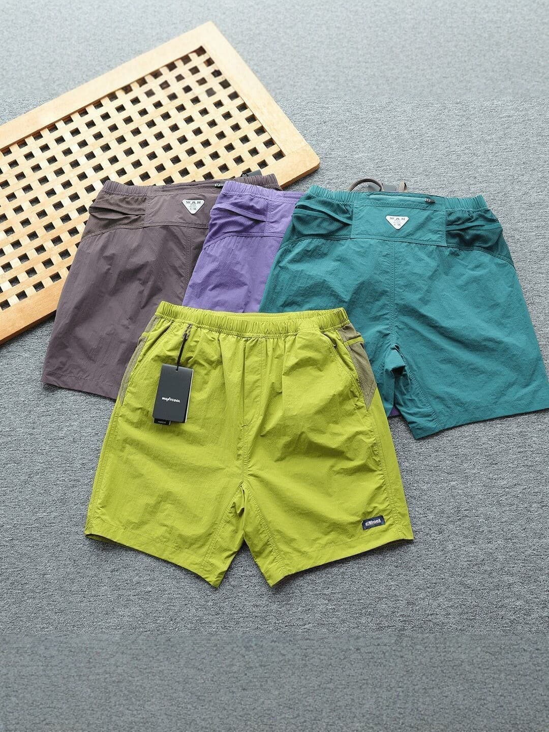 Summer Men's Quick-Dry Casual Shorts Loose 5-Inch Shorts Drawstring Beach Shorts Outdoor Sports Trendy Versatile Style