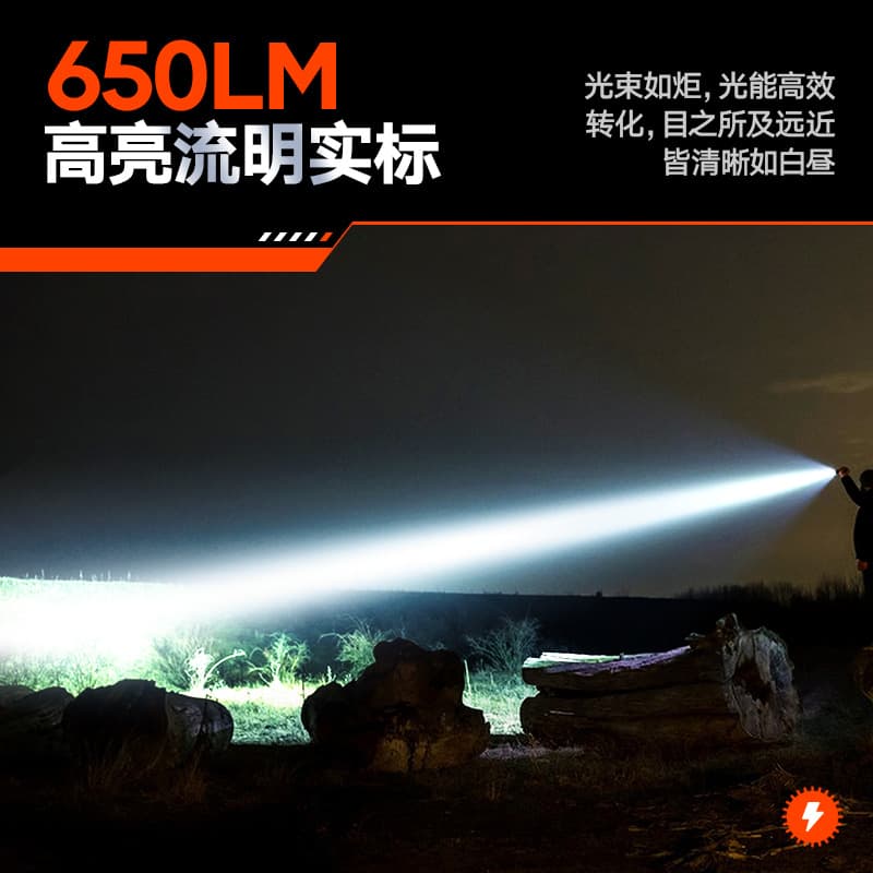 Philips SFL2141 High-Power Flashlight Super Bright Zoomable Rechargeable Outdoor Long-Range Portable Long Battery Life