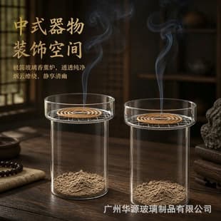 High-Temperature Glass Vintage Aromatherapy Burner for Sandalwood and Agarwood Incense, Home Incense Burner for Incense Powder