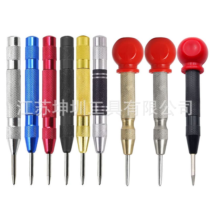 Wholesale Automatic Positioning Center Punch, Spring-Type Locator, Cross-Border High-Hardness Punch, Window Breaker Escape Tool