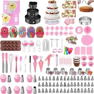 Amazon 538-Piece Cake Turntable Set Cake Piping Bags Piping Nozzles Baking Decoration Piping Tools