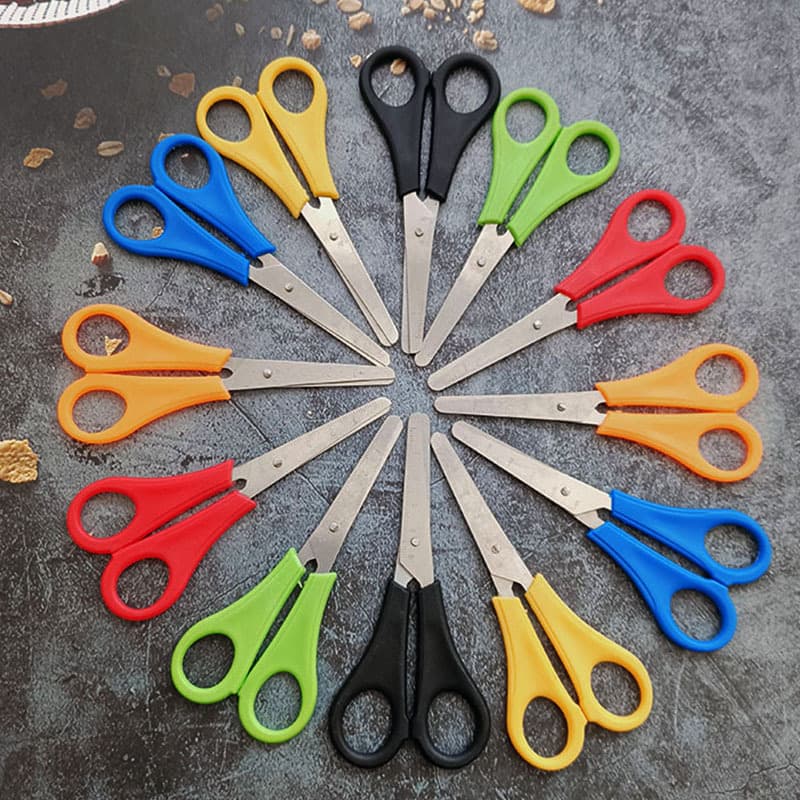 Student craft scissors with graduations, stainless steel paper cutting scissors, office scissors, art scissors, ruler scissors, thread cutters