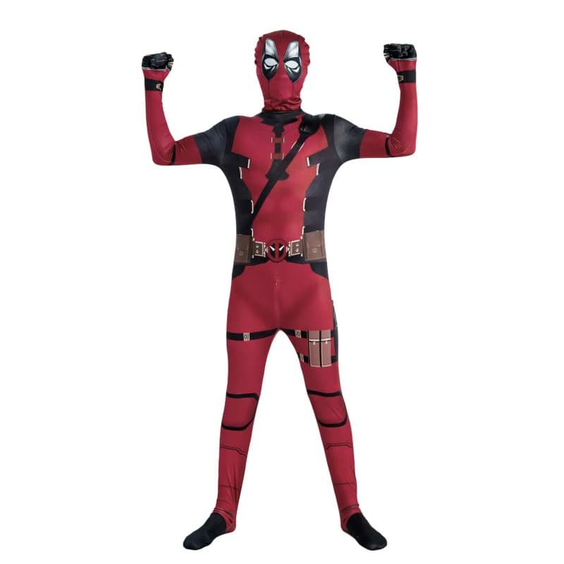 New Deadpool Jumpsuit Bodysuit Kids Performance Costume Halloween Cosplay Outfit Adult Clothing