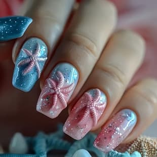 3D Nail Wraps Premium Style, Sweet Cool Girl Nail Art, Cross-Border Hot Selling 24 Pieces
