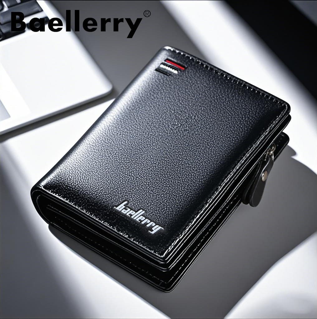New Style Men's Short Wallet Cross-Border Business Zipper Leather Wallet PU Small Wallet Men's Wholesale