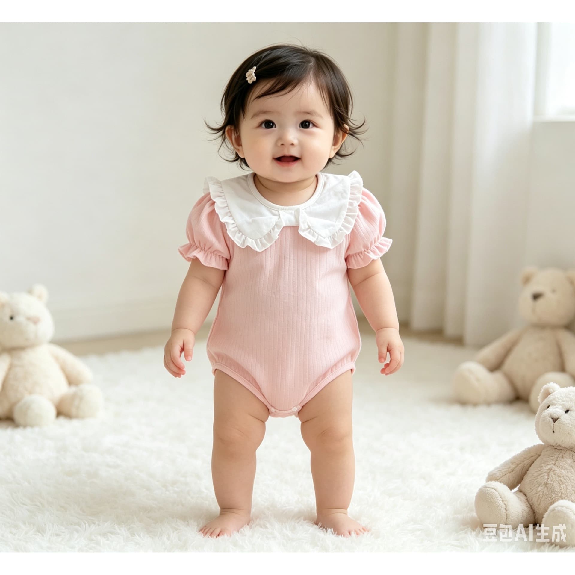 Baby jumpsuit, baby summer clothes, fashionable and cute triangle harem cotton newborn thin rompers