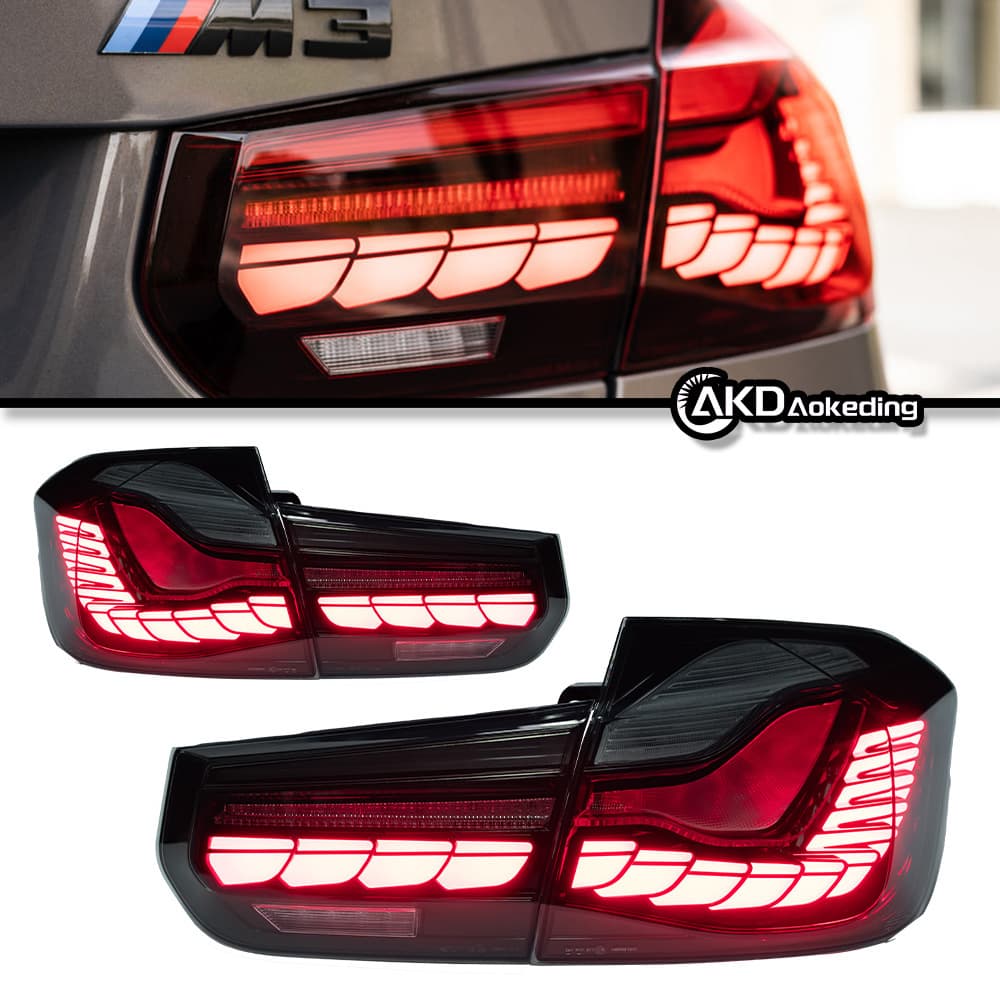 Suitable for 12-18 BMW 3 Series F30 taillight assembly modified dragon scale F35LED driving water turn signal