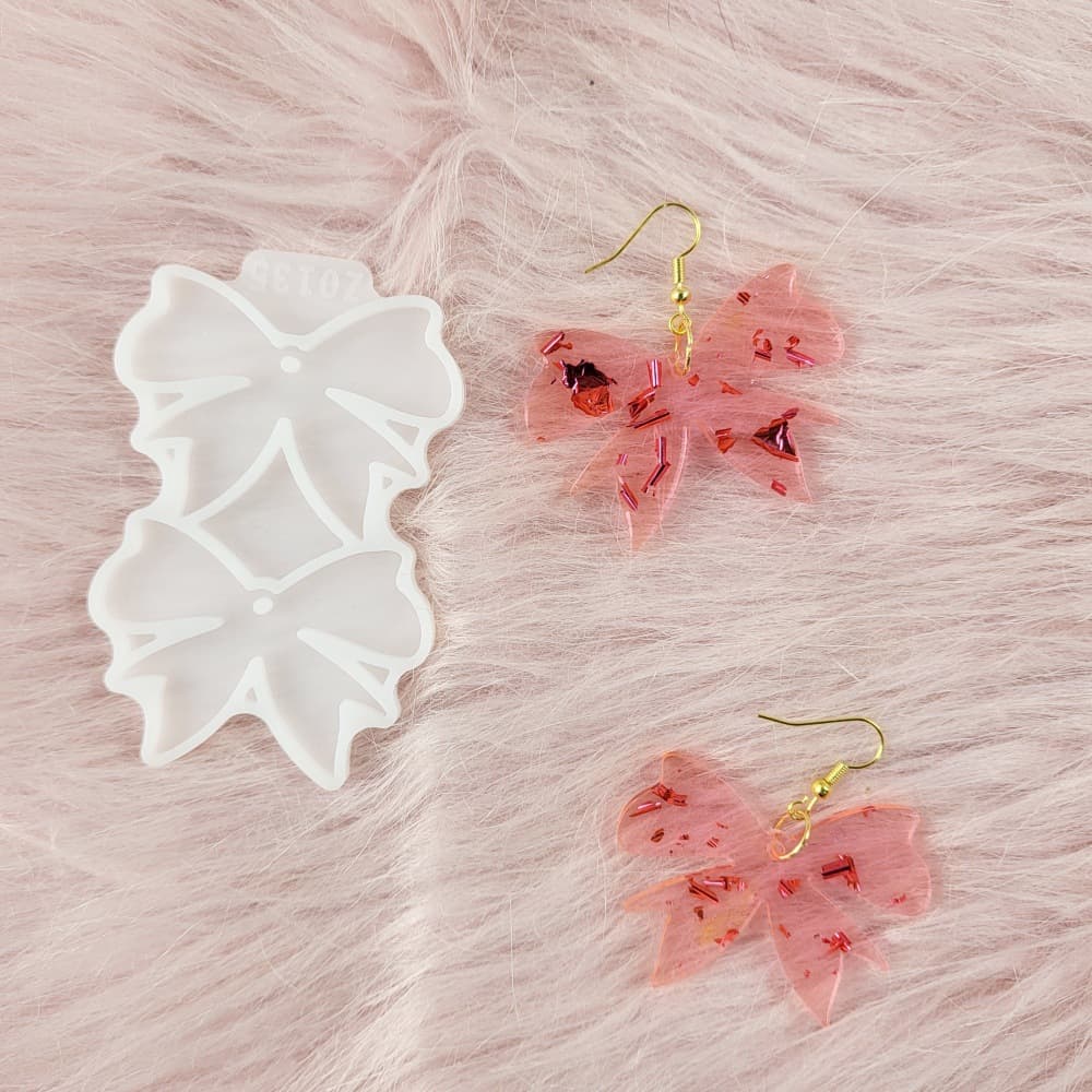 Z0135 Bow Pendant Mold Crystal Epoxy Silicone Mold DIY Decoration Silicone Mold